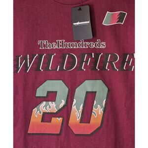 The Hundreds Wildfire Hockey T-Shirt Tee Burgundy New With Tags NWT Medium